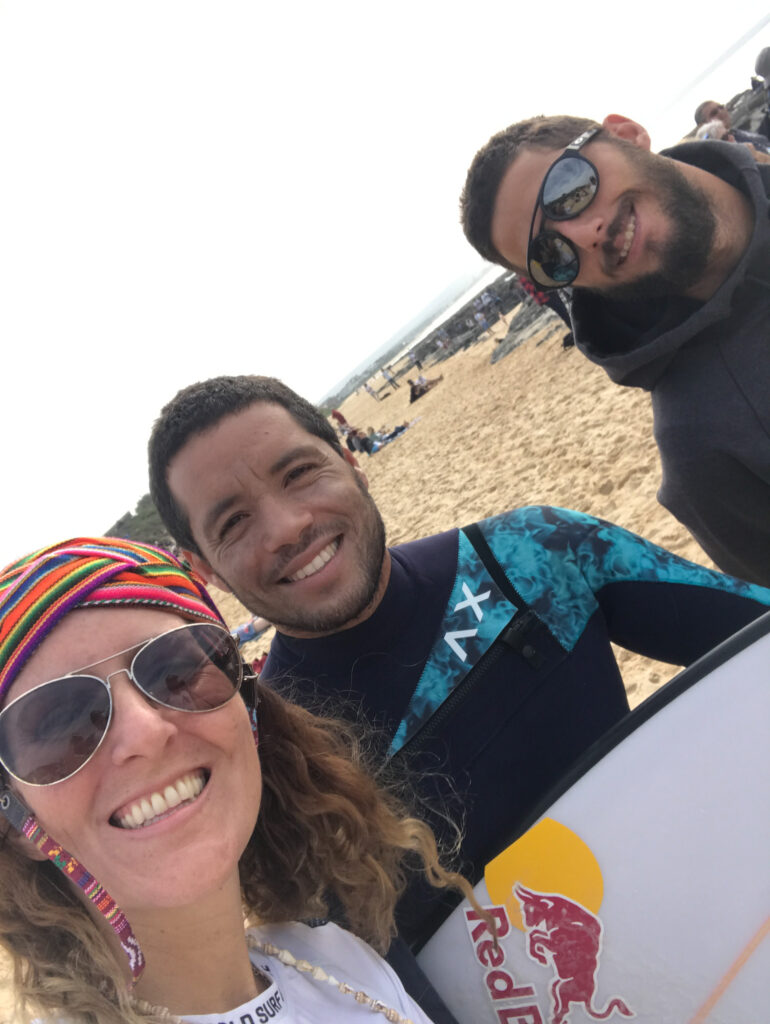 Selfie con Adriano De Souza y Filipe Toledo