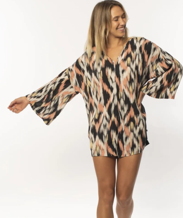 SUNNY SIDE LS WVN ROMPER - Imagen 4