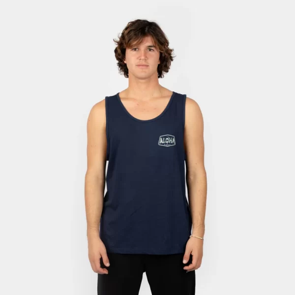 BIG ALOHA TANK  Ink Blue