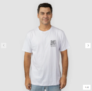 POLO M/C - SURF HEROES GRAPHIC T-SHIRT - SNOW WHITE