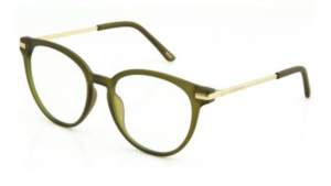 Blue Light Dahlia Olive Green Metal